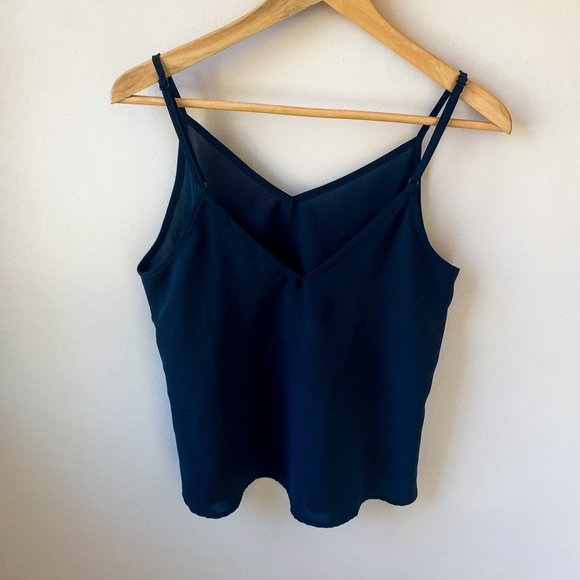 Black V Neck Adjustable Cami Tank Top Blouse | Small - Picture 6 of 7